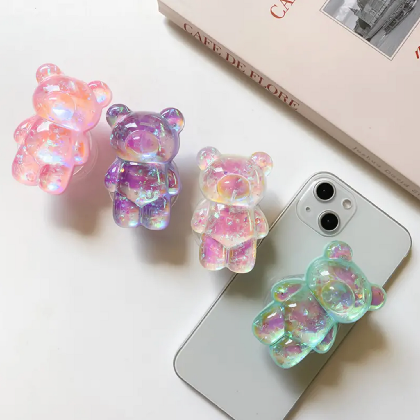 Glitter Bear Phone Grip